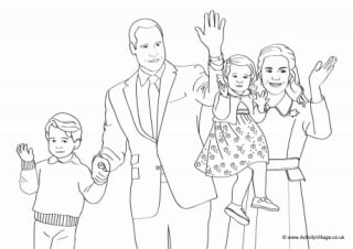Duke and Duchess of Cambridge Colouring Page