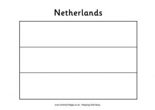 Netherlands Flag Colouring Page