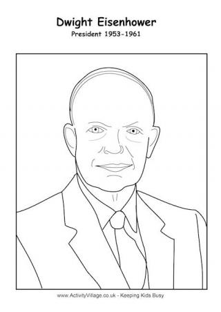 Dwight D Eisenhower Colouring Page