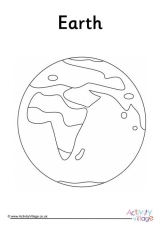 Earth Colouring Page