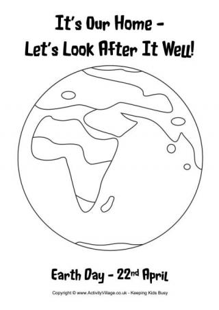 Earth Day Colouring Pages