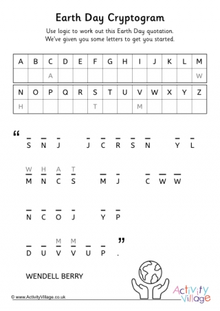 Earth Day Cryptogram 3