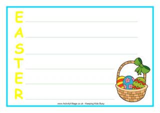 Easter Basket Acrostic Poem Printables
