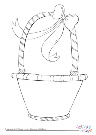 Easter Basket Colouring Page 2