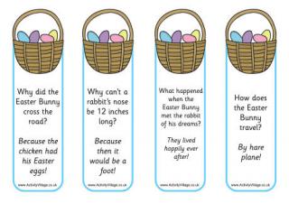 Easter basket jokes bookmarks