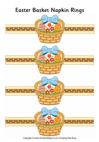 Easter basket napkin rings