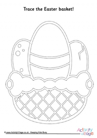 Easter Basket Tracing Page