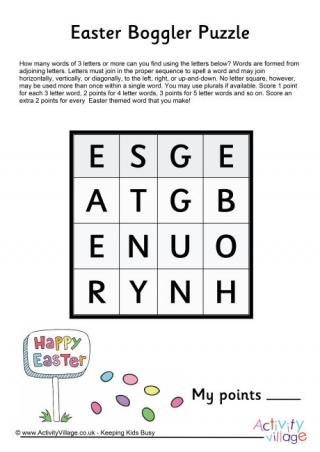 Easter Boggler Puzzle