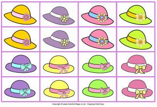 Easter Bonnet Matching Game