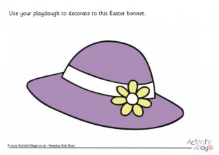 Easter Bonnet Playdough Mat