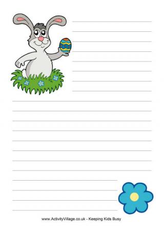 Easter Bunny Boy Writing Paper