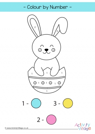 Easter Bunny Colour by Number 2