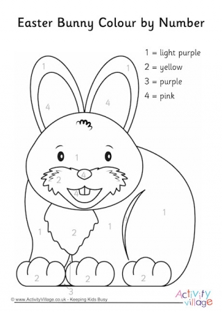 Easter Bunny Colour by Number