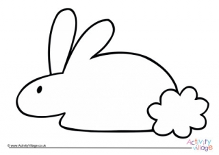Easter Bunny Colouring Page 2