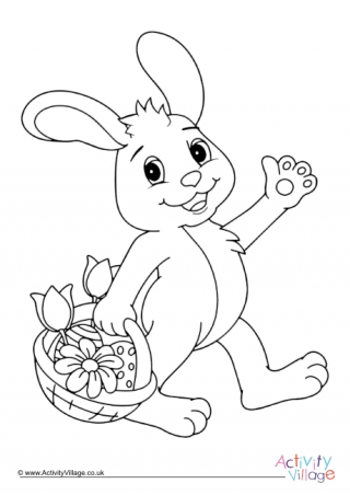 Easter Bunny Colouring Page 3