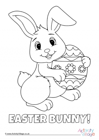 Easter Bunny Colouring Page 5