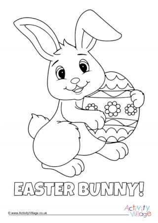 Easter Bunny Colouring Page 5