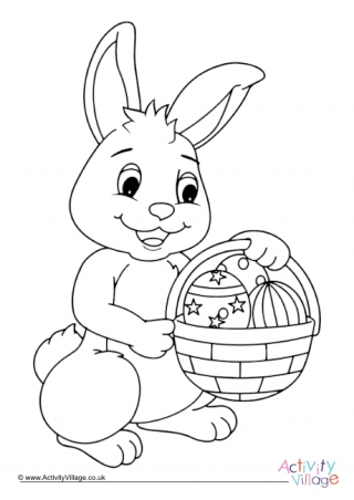Easter Bunny Colouring Page 6
