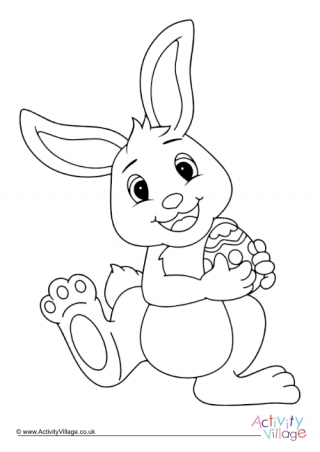 Easter Bunny Colouring Page 7
