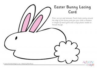 Easter Bunny Lacing Card