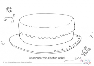 Easter Cake Doodle Page