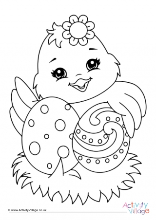 Easter Chick Colouring Page 5