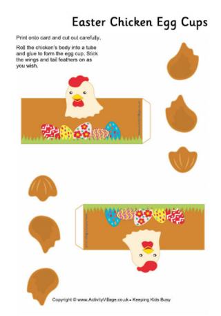 Easter Chicken Egg Cup Printable