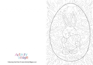 Easter Doodle Colouring Card