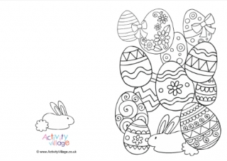 Easter Egg Colouring Card 2