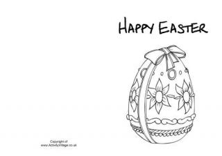 Easter Egg Colouring Card