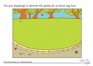 Easter Egg Hunt Playdough Mat