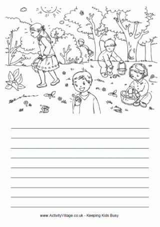 Easter Egg Hunt Story Paper