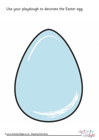 Easter Egg Playdough Mat