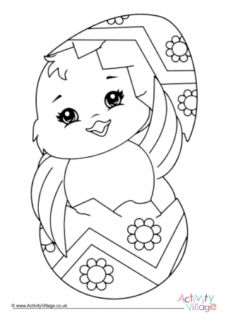Easter Egg Surprise Colouring Page