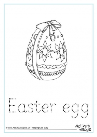 Easter Egg Word Tracing