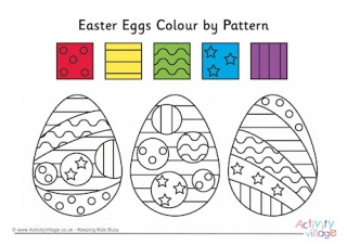 Easter Eggs Colour by Pattern 1