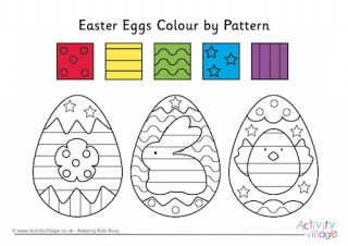 Easter Eggs Colour by Pattern 2