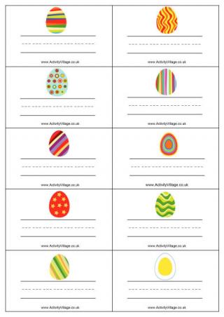 Easter Eggs Name Badges