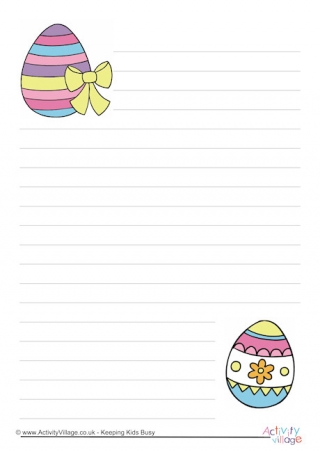 Easter Eggs Writing Paper 2