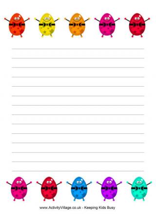 Easter Eggs Writing Paper
