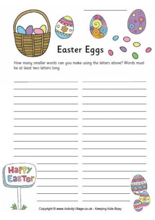 Easter How Many Words