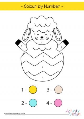 Easter Lamb Colour by Number