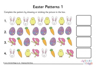 Easter Pattern Worksheet 1