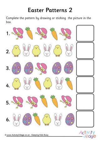 Easter Pattern Worksheet 2