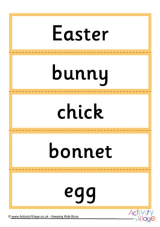 Easter Word Cards