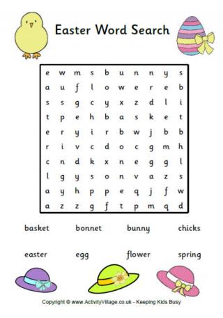 Easter Word Search - Easy
