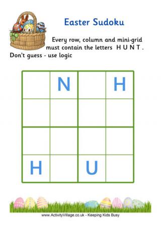 Easter Word Sudoku Easy 2