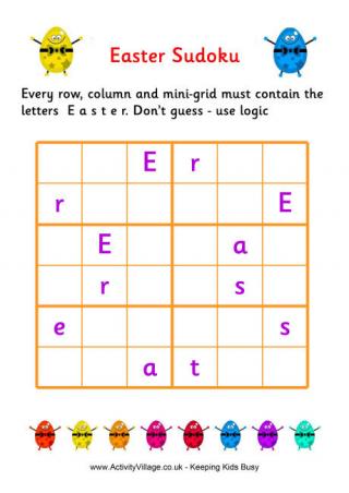 Easter Word Sudoku Medium 1