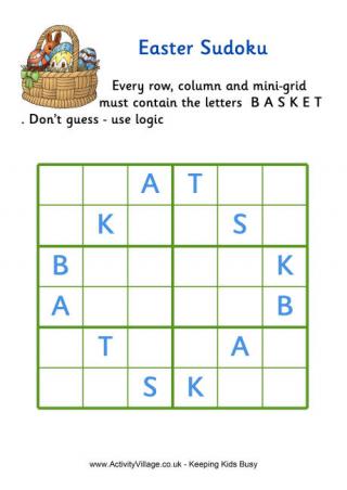 Easter Word Sudoku Medium 2