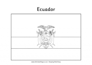 Ecuador Colouring Flag